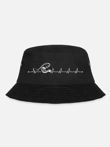 Herzschlag-Welle - Bucket Hat - Schwarz
