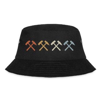 Vintage Bergbau - Glück auf - Kohlegrube - Bucket Hat - Schwarz - Vorne - Lela (165cm)