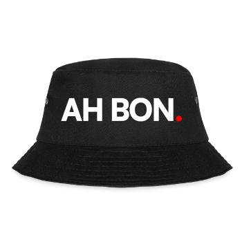 NA JA | Minimalistischer humoristischer Ausdruck - Bucket Hat - Schwarz - Vorne - Lela (165cm)