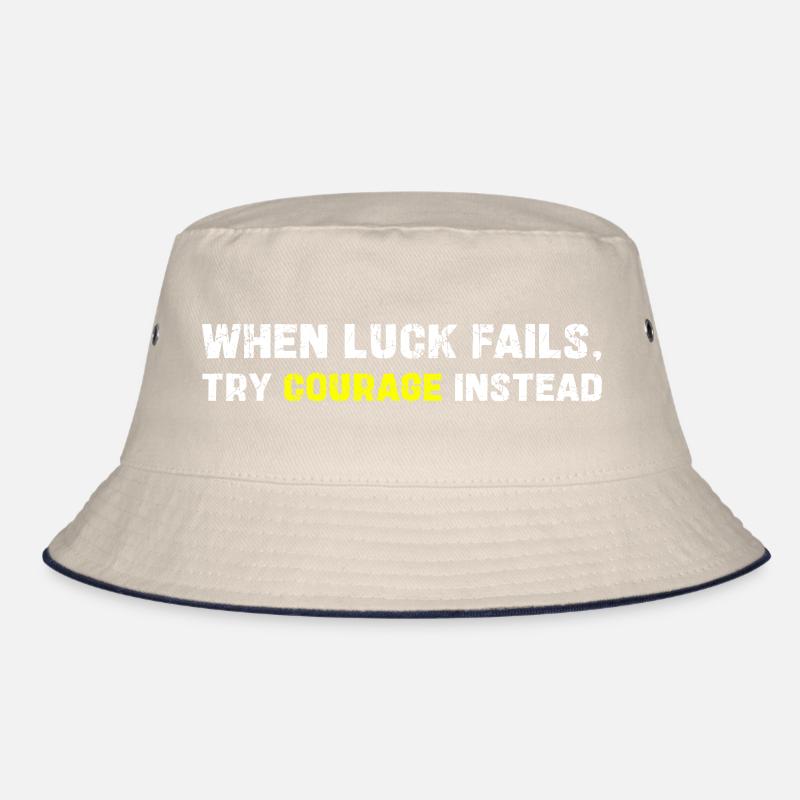 Mut über Glück Typografie Bucket Hat