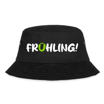 Frühling Saison Camping coole Quotes Comic Gesicht - Bucket Hat - Schwarz - Vorne - Lela (165cm)