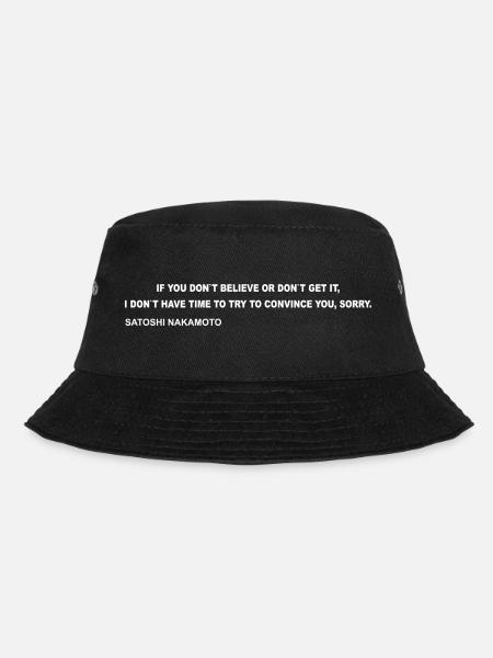 Satoshi Nakamoto – I Don't Have Time to Convince Y - Bucket Hat - black