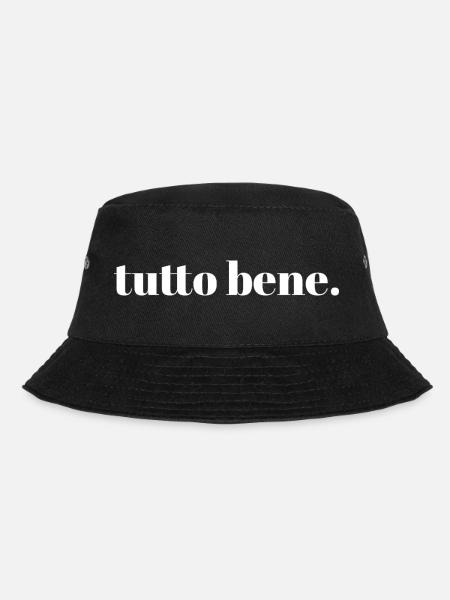 tutto bene. | Minimalist Typograhie Design - Bucket Hat - Schwarz