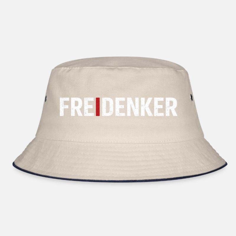Freethinkers – Strong Typography Statement Bucket Hat