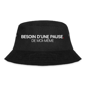 Brauche eine moderne Humor-Pause - Bucket Hat - Schwarz - Vorne - Lela (165cm)