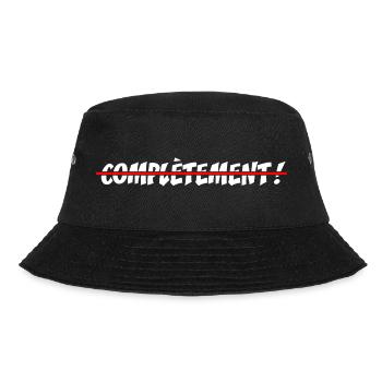 COMPLETELY CRAZY! - offbeat graphic humor - Bucket Hat - black - Front - Lela (165cm)
