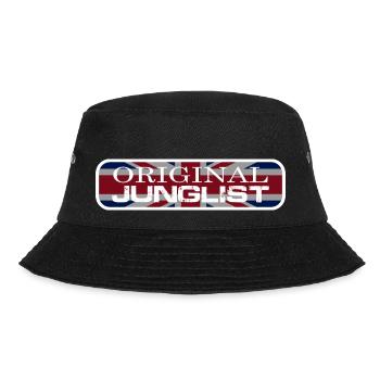 Original Junglist Drum and Bass DnB 90s UK Remix - Bucket Hat - black - Front - Lela (165cm)