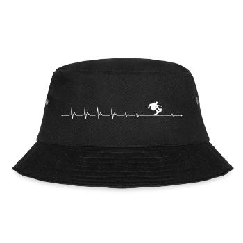 Heartbeat Line mit Tiny Heart - Bucket Hat - Schwarz - Vorne - Lela (165cm)