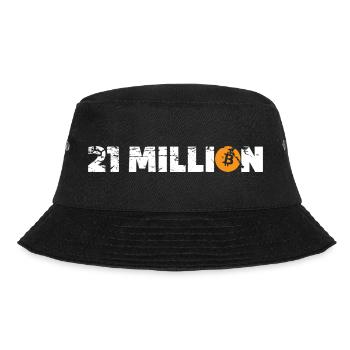 21 million Bitcoin - Bucket Hat - black - Front - Lela (165cm)