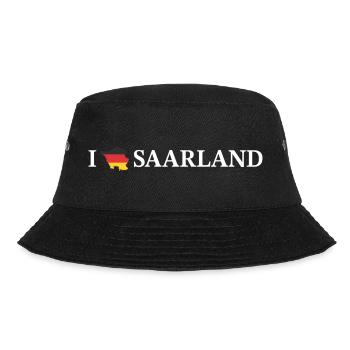 I love Saarland Bundesland Deutschland - Bucket Hat - Schwarz - Vorne - Lela (165cm)