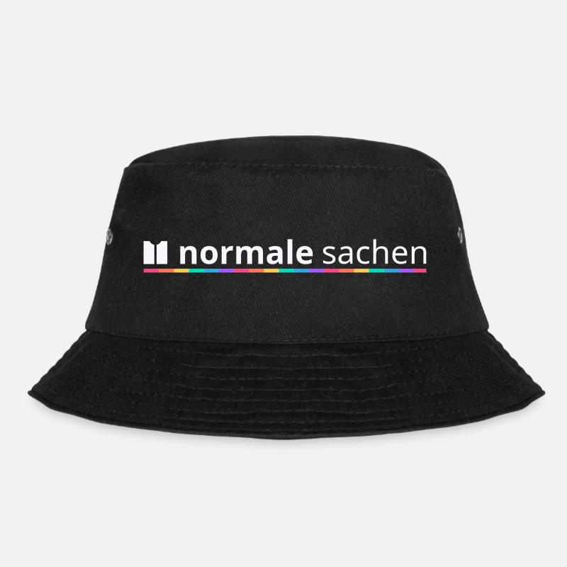 Normal Stuff Logo Rainbow - Bucket Hat - black