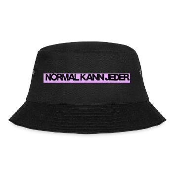 Normal kann jeder / Lustiges T-Shirt für jeden Tag - Bucket Hat - Schwarz - Vorne - Lela (165cm)