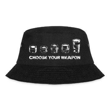 Choose Your Weapon! (white) - Bucket Hat - Schwarz - Vorne - Lela (165cm)