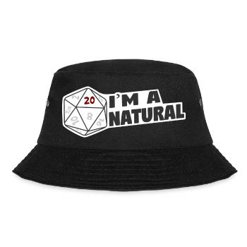 "Ich bin ein Naturtalent 20" - Bucket Hat - Schwarz - Vorne - Lela (165cm)