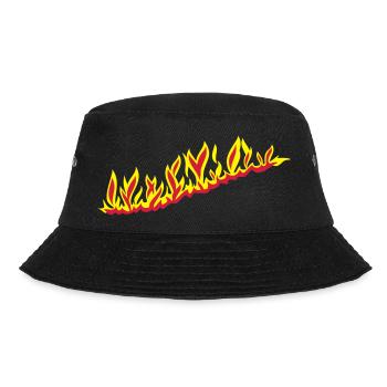 burningout_1l_2c - Bucket Hat - black - Front - Lela (165cm)