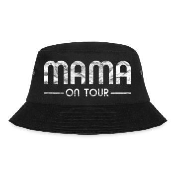 Mama on Tour - vintage - Bucket Hat - Schwarz - Vorne - Lela (165cm)