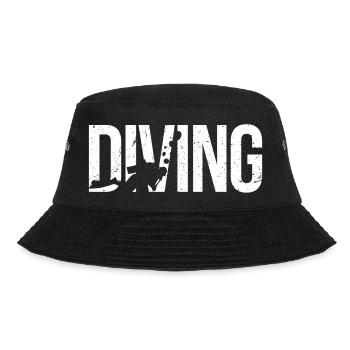 Funny Diving Diver Dive Shirt Diving - Bucket Hat - Schwarz - Vorne - Lela (165cm)