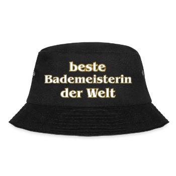 beste Bademeisterin der Welt - Bucket Hat - Schwarz - Vorne - Lela (165cm)
