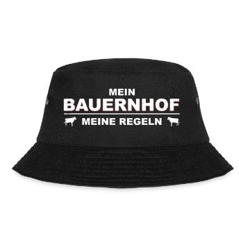 Mein Bauernhof - Meine Regeln Landwirtschaft Bauer - Bucket Hat - Schwarz - Vorne - Lela (165cm)