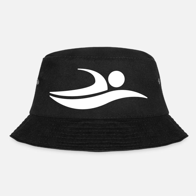 Swim Natation Logo blanc Design - Bob - noir