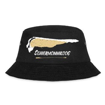 Schiermonnikoog | Vintage Map Retro - Bucket Hat - black - Front - Lela (165cm)