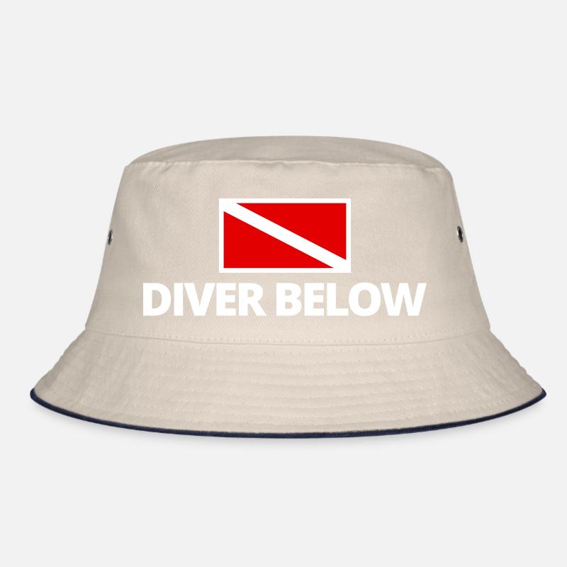 Plongeur sous le drapeau de plongée blanc Bob