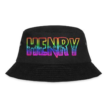 henry rs regenbogen - Bucket Hat - Schwarz - Vorne - Lela (165cm)