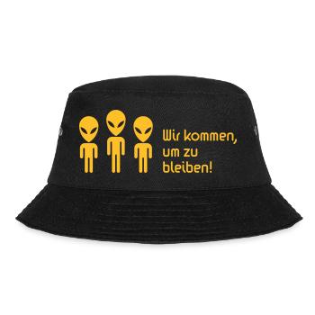 We are coming to stay! (Science Fiction Alien) - Bucket Hat - black - Front - Lela (165cm)