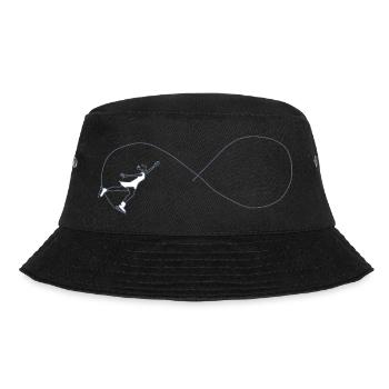 das Schlittschuhlaufen - Bucket Hat - Schwarz - Vorne - Lela (165cm)