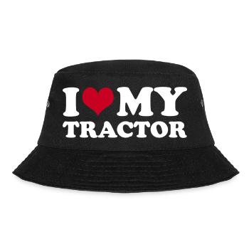 I Love My Tractor - Bucket Hat - black - Front - Lela (165cm)