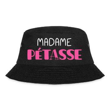 Madame pétasse cadeau humour femme humour pétasse - Bob - noir - Devant - Lela (165cm)