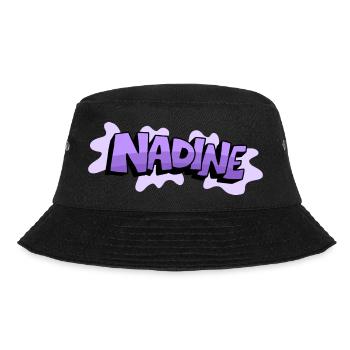 Grafitti Name Nadine - Bucket Hat - Schwarz - Vorne - Lela (165cm)
