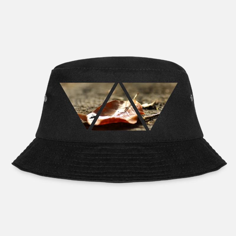 Triangle de feuilles Automne Cadeau Nature Photo - Bob - noir