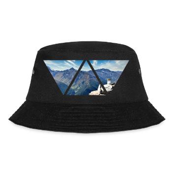 Alps Triangle Mountains Austria Gift Hiking - Bucket Hat - black - Front - Lela (165cm)