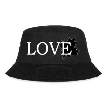 Liebe Ahornblatt von Kanada - Bucket Hat - Schwarz - Vorne - Lela (165cm)