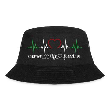 Women Life Freedom Heartbeat Iran Women's Rights - Bucket Hat - black - Front - Lela (165cm)