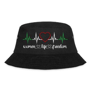 Women Life Freedom Heartbeat Women's Rights Iran - Bucket Hat - black - Front - Lela (165cm)