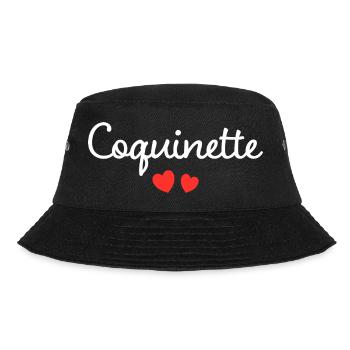 Femme Coquinette Humour Mot Affectueux Couple - Bob - noir - Devant - Lela (165cm)