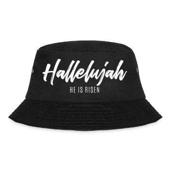 Halleluja (dunkel) - Bucket Hat - Schwarz - Vorne - Lela (165cm)