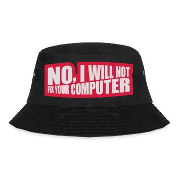 not fix your computer - Bucket Hat - Schwarz - Vorne - Lela (165cm)