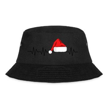 Weihnachtsmütze im Herzschlag - Bucket Hat - Schwarz - Vorne - Lela (165cm)