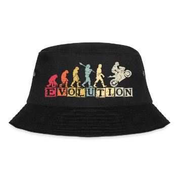 Motorcycle Evolution Sunset Vintage Biker - Bucket Hat - Schwarz - Vorne - Lela (165cm)