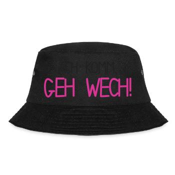 Ach komm, geh wach - Bucket Hat - Schwarz - Vorne - Lela (165cm)