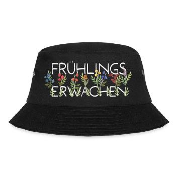 Frühlingserwachen - Bucket Hat - Schwarz - Vorne - Lela (165cm)