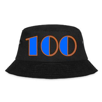 100. 100 JAHRE. 100-jähriges Jubiläum. GEBURTSTAG 100 - Bucket Hat - Schwarz - Vorne - Lela (165cm)