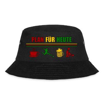 Kaffee, Fußball, Bier, Spaß - Dein Style - Bucket Hat - Schwarz - Vorne - Lela (165cm)