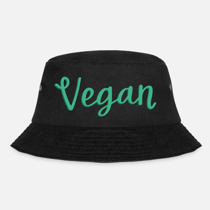 Vegan - Bucket Hat - black