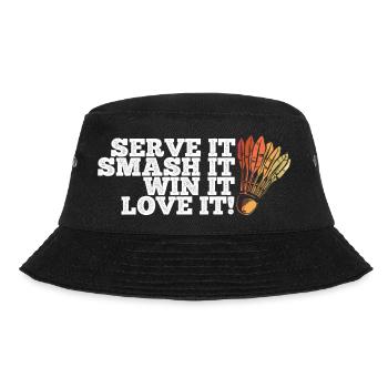 Badminton - Bucket Hat - Schwarz - Vorne - Lela (165cm)
