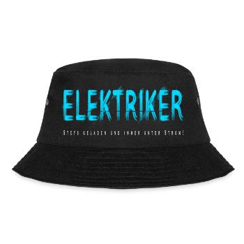 Elektriker Handwerker Design - Bucket Hat - Schwarz - Vorne - Lela (165cm)