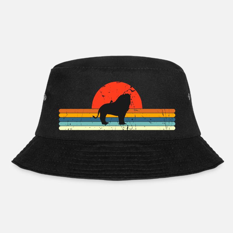 Vintage Lion King Retro sunset design - Bob - noir